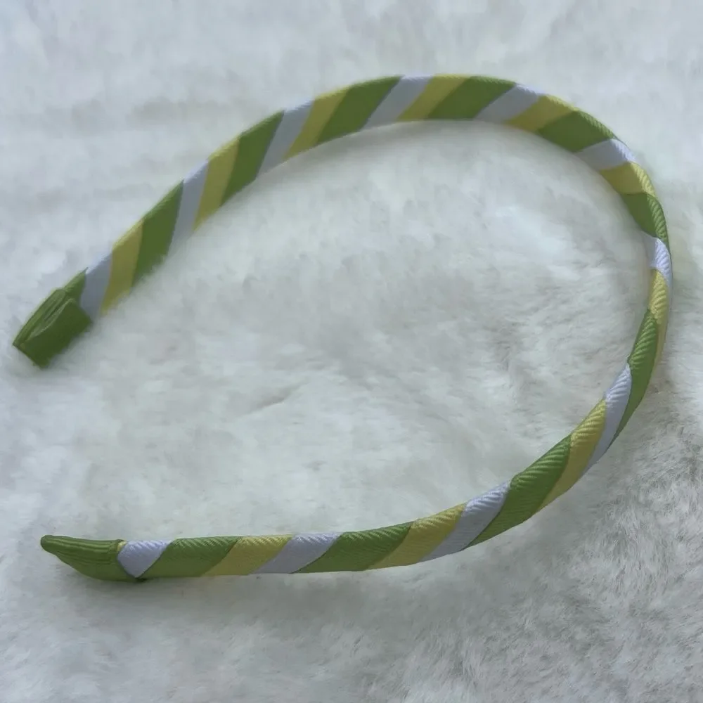 Bundle of 10 Colorful Girl’s Ribbon Headband Set